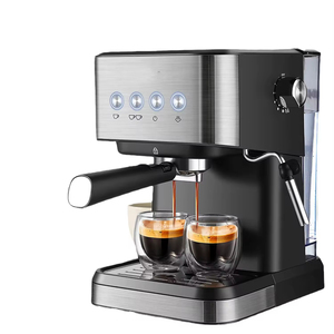 Machine à café expresso semi-automatique standard européenne et américaine avec fonction mousseur à lait - Product Image 1