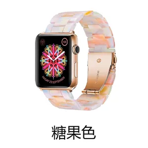2022 New Fashion Designer Uhren armband für IPhone 38 40 42 44mm Resin Smart Uhren armbänder für iwatch
