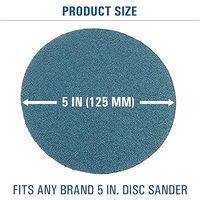 Disques de ponçage ronds à crochets et boucles OEM de 5 pouces, sans trous, 40 grains - NOUVEAU # -800 #   Grit