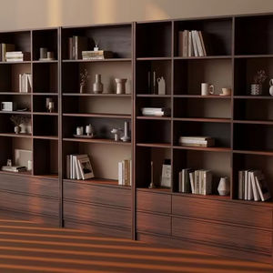 Estantería de estudio de estilo italiano moderno personalizada de fábrica, armario decorativo, estante de armario lateral, mesa y silla, un diseño gratuito - Product Image 1