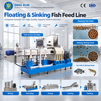 Ligne de production de machine d'extrusion de granulés d'aliments pour poissons flottants et coulants riches en protéines et en nutriments, pour la fabrication d'aliments pour crevettes