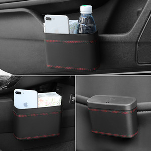 Car Trash Can Folding Rectangular Plastic <b>Hanging</b> Under <b>Seat</b> Storage Box For Car General Use Waterproof - Product Image 1