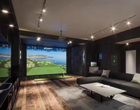 Cage de simulateur de golf avec filet d'impact d'entraînement de baseball pour la pratique des tapis de frappe