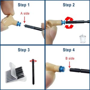 Cepillo Limpiador de Cera para Audífonos y Auriculares, Herramienta para Eliminar Cera del Oído, Cepillo para el Cuidado de Auriculares - Product Image 4