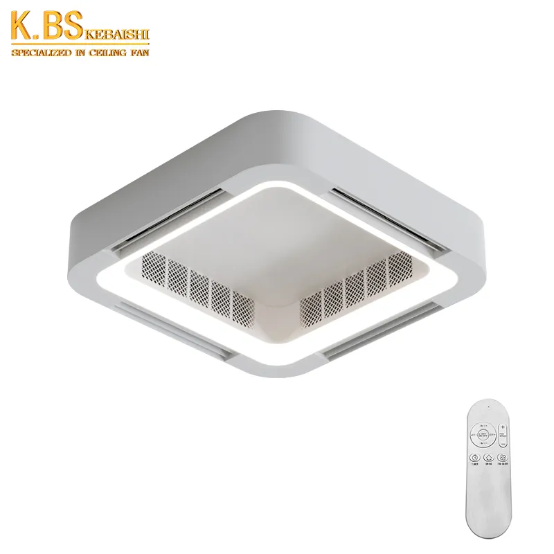 Intelligente Fernbedienung APP-Steuerung LED Blade less Decken leuchte moderner Decken ventilator mit licht dimmbarer Decken leuchte