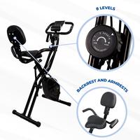 Vélo d'Exercice Statique Magnétique Pliant de Fitness en Intérieur, Vélo de Sport Mobiclinique avec Siège Réglable à 4 Positions