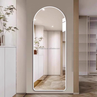 Miroir arqué surdimensionné sur mesure, extra large, doré et noir, 91*46, pleine longueur, prêt à être expédié, directement de l'usine chinoise, vente en gros