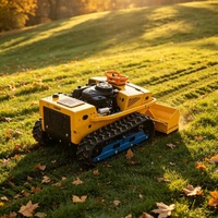 Machine de construction robuste télécommandée à chenilles, à double entraînement sans balais, pour le défrichage de pentes, à rayon de braquage court