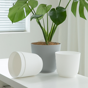 Fleid Contemporary Floor Vase-Lightweight Durable Polyethylene Eco-Friendly Wide Mouth Unbreakable Fade Resistant Reusable - Product Image 4