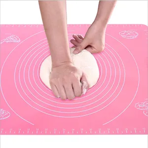 Silicon Bake 50*70cm Wholesale Bakeware Rolling Tools Silicone Rolling Dough Mat Non-slip Easy Cleaning Printed Silicone Mat For Cook