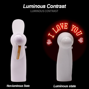 Wholesale Portable Mini Fan Customized LED Handheld Fan Wedding Concert Party Handheld Luminous Advertising Gift Fan Custom logo - Product Image 5