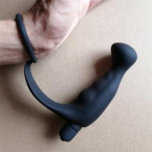 Hot Selling 10-Gang vibrierendes Prostata-Massage gerät mit Penis ring Silikon Anal Plug Sexspielzeug Metall Vibrator - Product Image 6