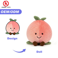 Jouets en peluche de fruits mangue super doux personnalisés de haute qualité Kinqee, oreiller en peluche de fruits, peluche détachable