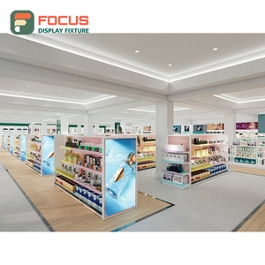 Expositor de Suelo de Materiales Mixtos para Tiendas de Marca Contemporáneas, Solución de Mobiliario para Tiendas, Diseño de Tiendas de Cosméticos - Product Image 5