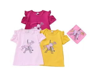 Summer kids clothes casual craft edition girls clothes embroidered girls t-shirt &polo shirt