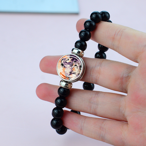 <span class=keywords><strong>Bracelet</strong></span> <span class=keywords><strong>élastique</strong></span> perlé en verre noir romantique pour femme, style peinture aquarelle, bijoux <span class=keywords><strong>animaux</strong></span> personnalisés, vente en gros - Product Image 5