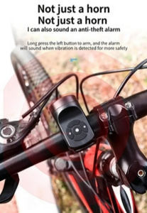 Klaxon de <span class=keywords><strong>moto</strong></span> et de vélo rechargeable par USB, 120 dB, alarme antivol à vibration, étanche, sonnette électrique pour scooter - Product Image 4