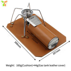 Netum <span class=keywords><strong>2022</strong></span> YY — cassette pliante en cuir, tapis de protection de la tête de poêle à araignée argentée, pour camping en plein air - Product Image 6