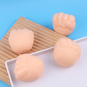 Juego de regalo de juguetes de arena exprimibles de papel, tijera y piedra al por mayor, lindo juguete interactivo de plástico suave y pelota de goma para niños - Product Image 5