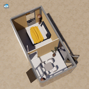 Maison mobile moderne de 20 pieds, portable, pour hôtel ou boutique, fabriquée à partir de conteneurs, bureau modulaire, micro-maison en verre, maison préfabriquée en conteneurs - Product Image 6