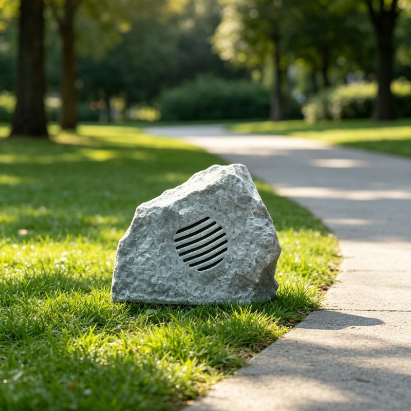 Landscape Fiberglass Rock Speaker 89dB High Sensitivity Outdoor Waterproof Stone Speaker Park Hotel B2B Bulk Supply · image 2