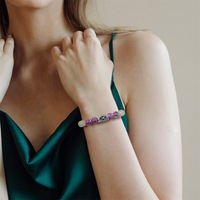 Pulsera de Runas Vikingas con Amatista Natural, Pulsera de Cuentas con Espaciadores de Acero Inoxidable, Joyería Rúnica Nórdica Retro para Hombre y Mujer, Regalo para Él