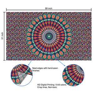 Nouvelle conception 2022, <span class=keywords><strong>tapisserie</strong></span> murale mandala indienne en tissu polyester personnalisé, décoration hippie indienne pour le salon - Product Image 3