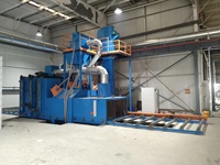 Machine de sablage pour l'élimination de la rouille et de la peinture sur plaques d'acier et poutres en H