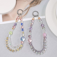 Breloque de téléphone portable en perles de cristal en forme d'étoile avec pompons, accessoires de sac, porte-clés de valise, luxe léger et professionnel
