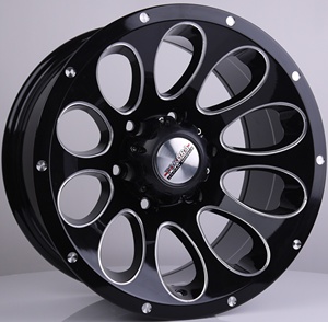 Jantes tout-terrain en alliage Wheelman 16 pouces pour SUV 4X4 - Nouvelle version améliorée Finition noire PCD 127/139,7 mm - Product Image 1