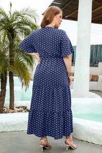 Vestido Largo de Verano A329 Elegante para Mujer, Talla Grande, Manga Corta, Estampado Digital, Corte en A, Informal y Elegante, Holgado - Product Image 6