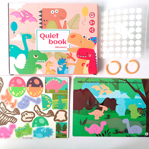 Bán buôn yên tĩnh cuốn sách trò chơi bé khủng long số động vật THẺ FLASH thẻ nhận thức bận rộn cuốn sách giấy Bao bì hộp - Product Image 4