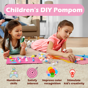 Bán Buôn Đầy Màu Sắc An Toàn Tự Làm Thủ Công Pom Pom Cho Trang Trí Giáng Sinh - Product Image 5