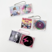 Kotak Album Vinyl Kustom, Kotak CD Mini NFC, Gantungan Kunci Akrilik, Kotak CD Mini Album DIY, Gantungan Kunci, Kustomisasi CD Musik Favorit Anda