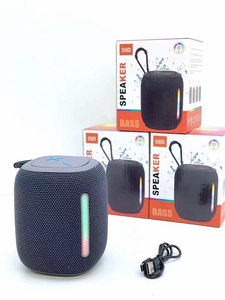Haut-parleur sans fil portable OEM ODM avec logo personnalisé, lumière LED, mini design en tissu, compatible ordinateur, pour une mobilité aisée - Product Image 5