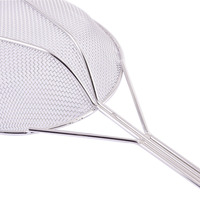 Panier à frites S/S avec manche en bois et cuillère à frites – Accessoire de cuisine de haute qualité – Offre spéciale