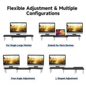 MST023V1 Support de moniteur d'ordinateur pour imprimante d'ordinateur portable et tout écran TV à écran plat avec 3 hauteurs - Product Image 4