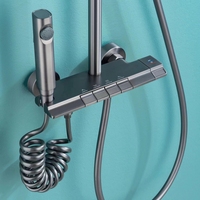 Haute qualité en laiton matériel bain douche mitigeur mitigeur motif de pulvérisation souple Offre Spéciale Piano bouton conception poli