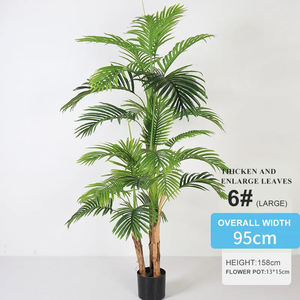 En stock – Vente en gros Chine – Arbre Bonsaï en plastique 90cm-300cm – Plantes artificielles d'intérieur – Grande palmier vert en soie - Product Image 1