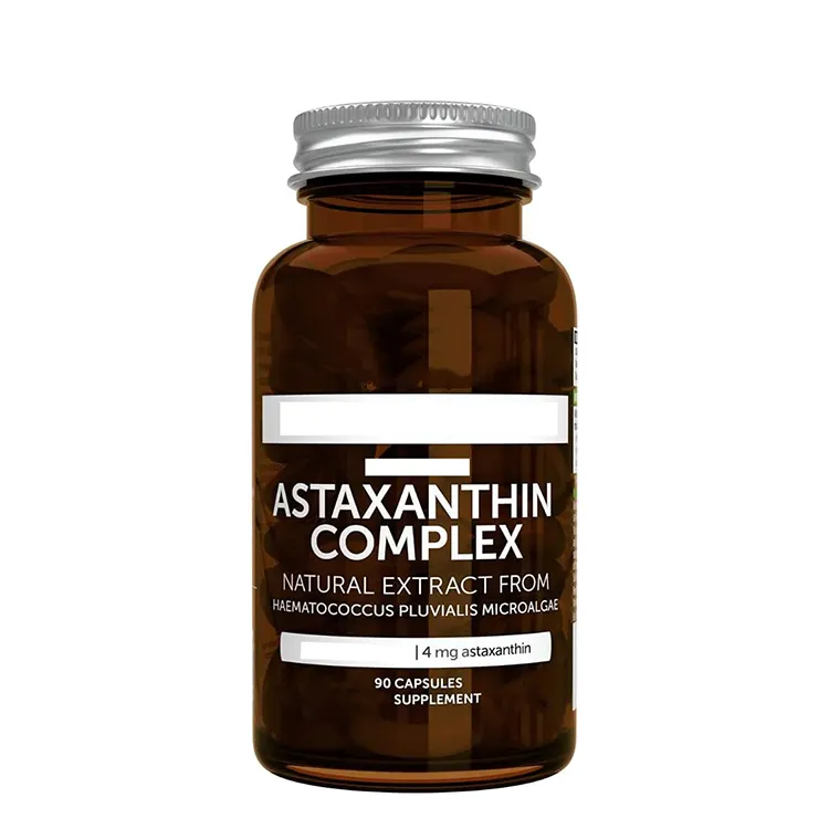 Cápsulas de vegetais personalizadas do oem astaxantina complexas 90 cápsulas suplementas de astaxantina do alimento