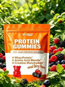 Gummies protéinés 120 unités saveur fruits rouges mélangés Isolat de protéines de lactosérum Complément alimentaire - Product Image 4