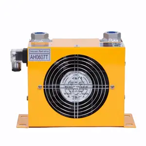 hot sale AH plate-fin heat exchanger industrial oil air cooler radiator with electrical fan AC220/380 DC12/24 AH0607T