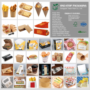 Logotipo personalizado para ir a la parrilla de comida desechable pastel Kraft <span class=keywords><strong>Shawarma</strong></span> envuelve embalaje Concha para llevar caja de papel <span class=keywords><strong>Shawarma</strong></span> - Product Image 6