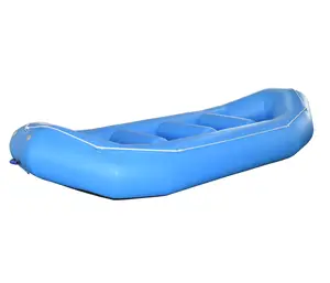 Barco de agua inflable de 14 pies para 8 personas, balsa de agua blanca con diseño de moda personalizado de 195 cm de ancho