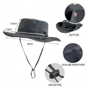 Venta al por mayor de ala ancha impermeable sombrero de sol sombreros de cubo de verano con protección UV UPF 50 + pesca senderismo playa sombreros para Mujeres Hombres - Product Image 3