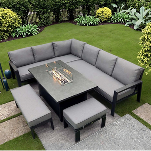Thiết kế hiện đại sân vườn đồ nội thất sang trọng powdercoated nhôm vườn sofa Set cho khách sạn biệt thự - Product Image 4
