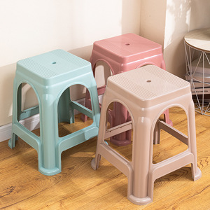 Plastic Square Stool 30 In Thickened <b>Stackable</b> Modern Design For Home <b>Dining</b> Room Furniture - Product Image 1