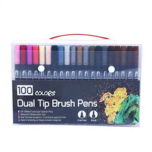 Rotulador de Doble Punta con Pincel para Acuarela, Nuevo Tipo, Precio Atractivo, con Logotipo Personalizado - Product Image 1