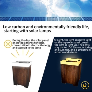 IP65 grand jardin extérieur LED pot de fleur solaire rougeoyant support en <span class=keywords><strong>bois</strong></span> Pe pot de plante en plastique pour une utilisation en extérieur pour les fleurs artificielles - Product Image 4