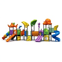 Structure de jeu extérieure pour enfants avec toboggan combiné, décor de dauphin et toboggan en spirale, pour les acheteurs de matériel commercial pour maternelles et parcs